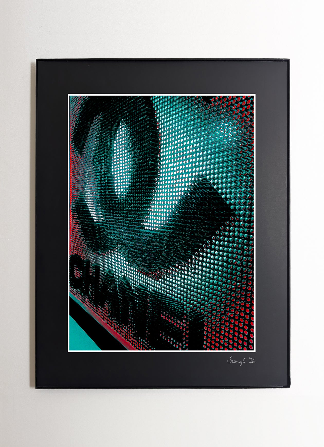 Stylish photography print of a  masterpiece of Chanel Art made out of nails