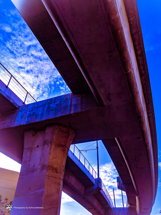 Freeway Bridge by Downtown Los Angeles