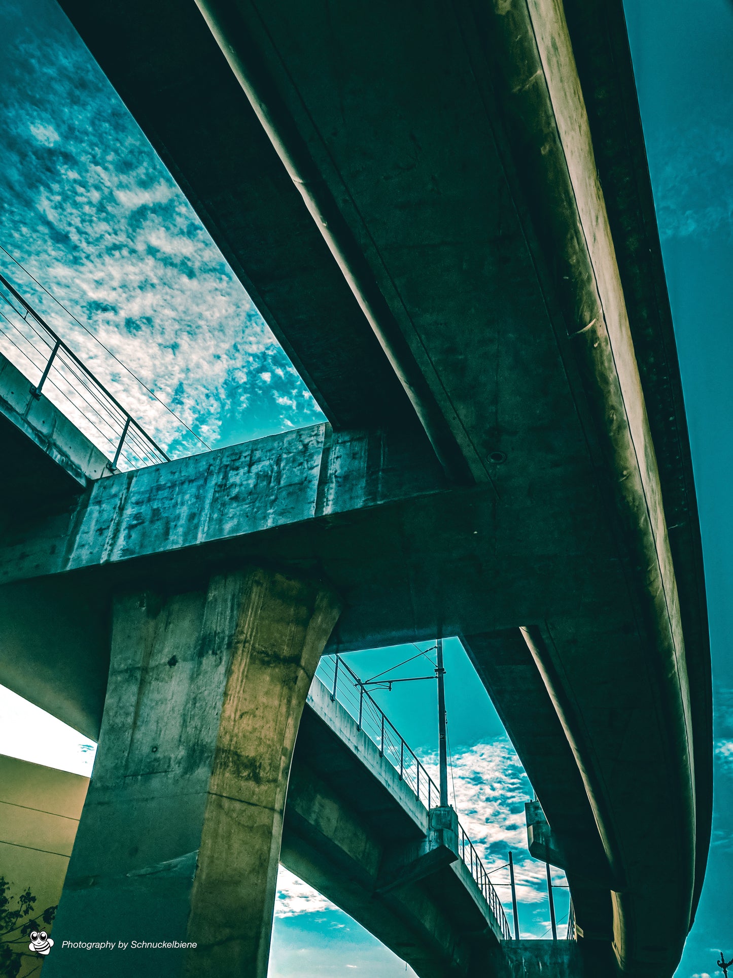 Freeway Bridge by Downtown Los Angeles