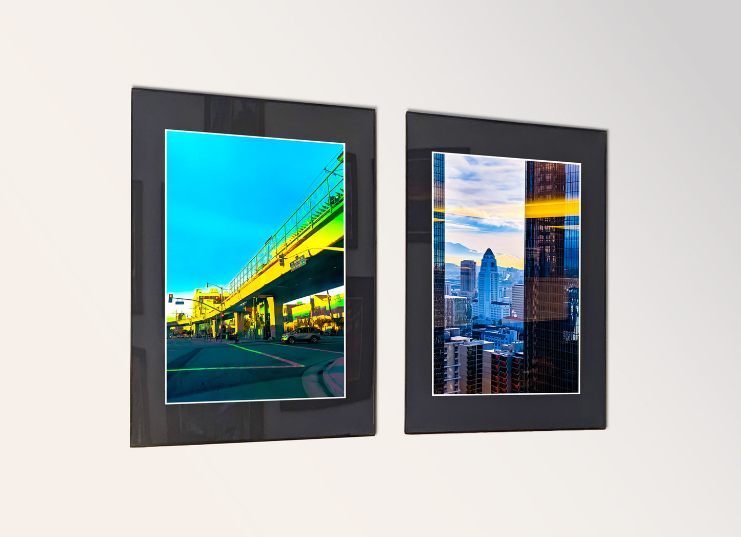 Two framed fine art photography prints arranged as a diptych gallery wall.