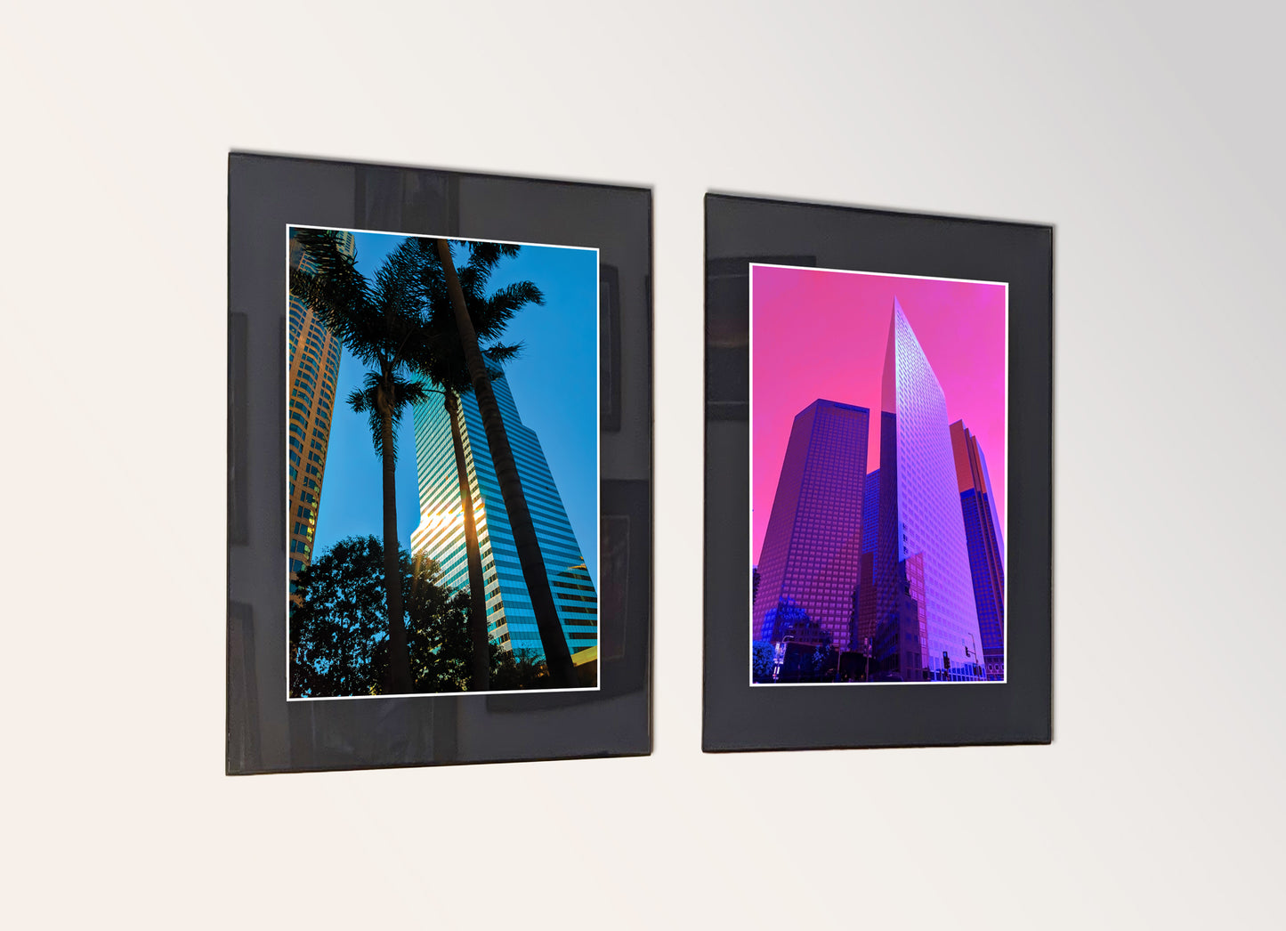 Two framed fine art photography prints arranged as a diptych gallery wall.