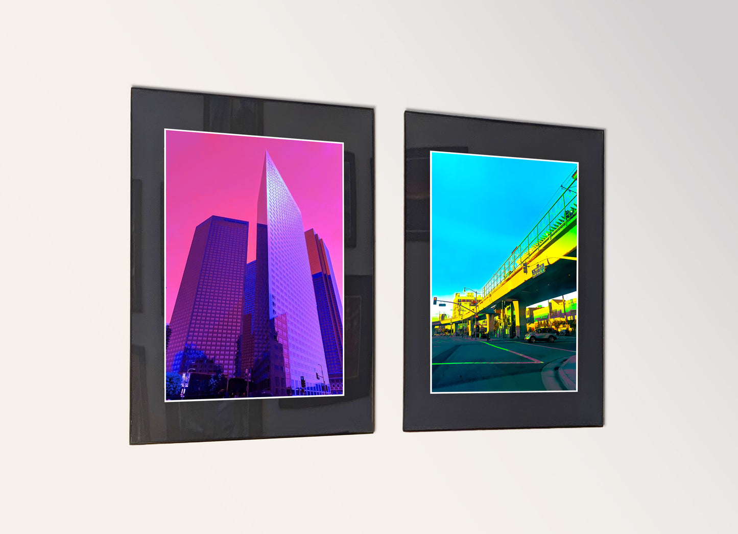 Two framed fine art photography prints arranged as a diptych gallery wall.