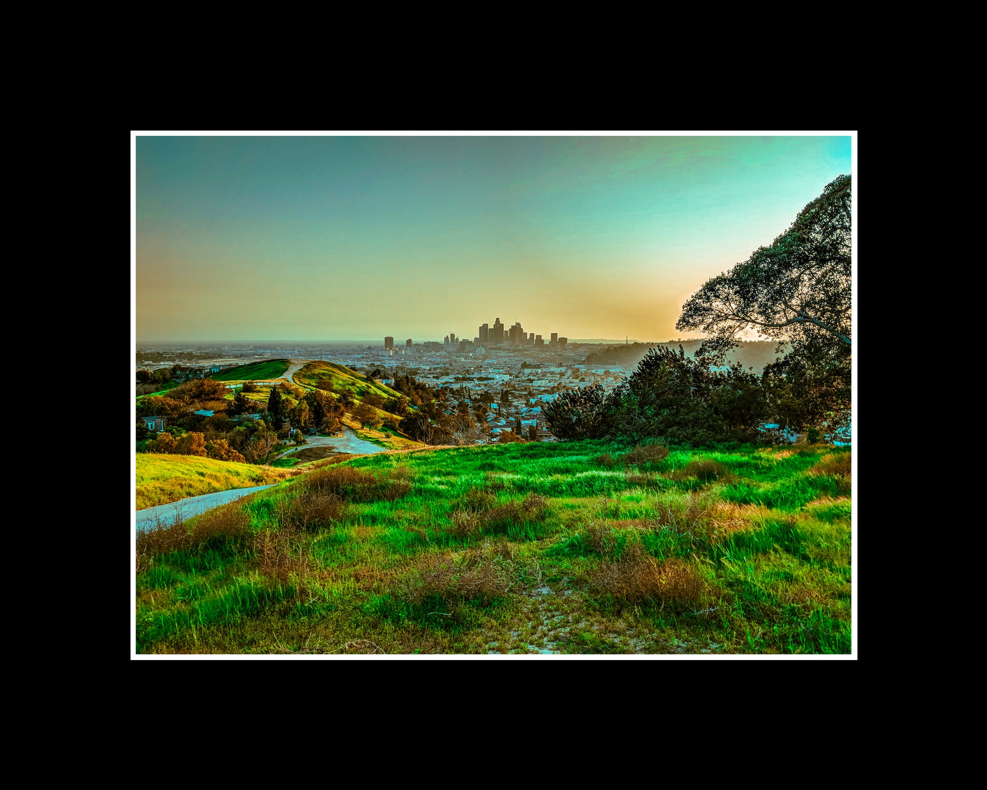 Photo of the serene Glass Top Hill in Lincoln Heights, showcasing stunning views of downtown Los Angeles and peaceful surroundings
